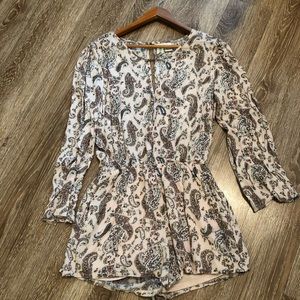 Mimi Chica Rose Paisley Romper